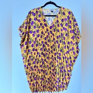 Floral Yellow and Purple Women's Top